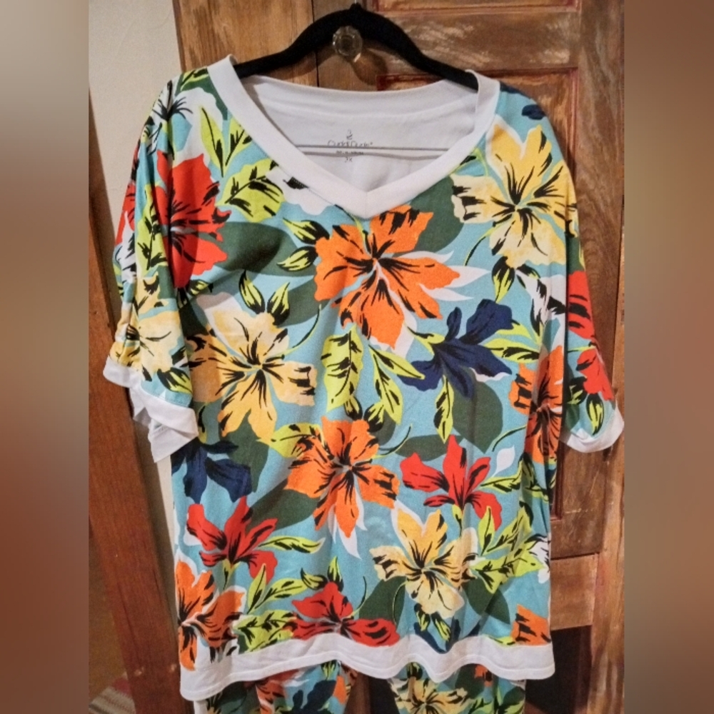 Cuddl Duds Floral Pajama Set - Multicolor